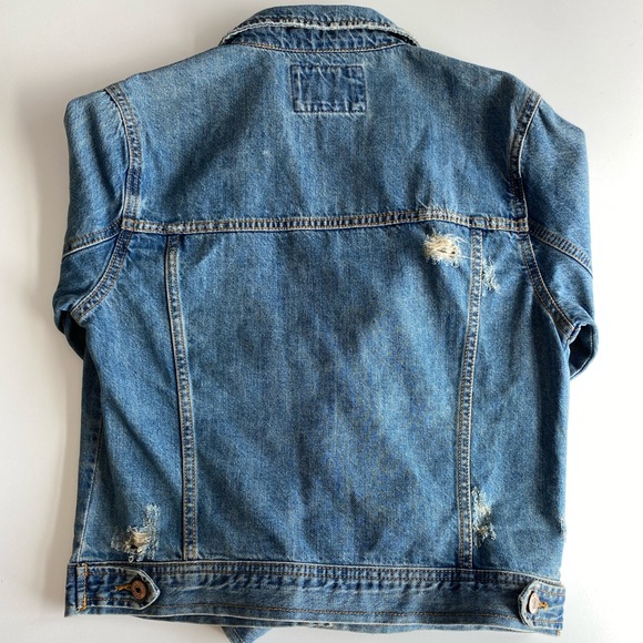 Forever 21 distressed denim jacket small - Picture 2 of 2